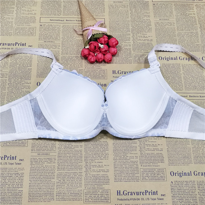 Caiqian 3301# Sexy, Comfortable, Ultra-thin Breathable and gathering Bra, Adjustable pure cotton 3-breasted embroidered underwear pic 8