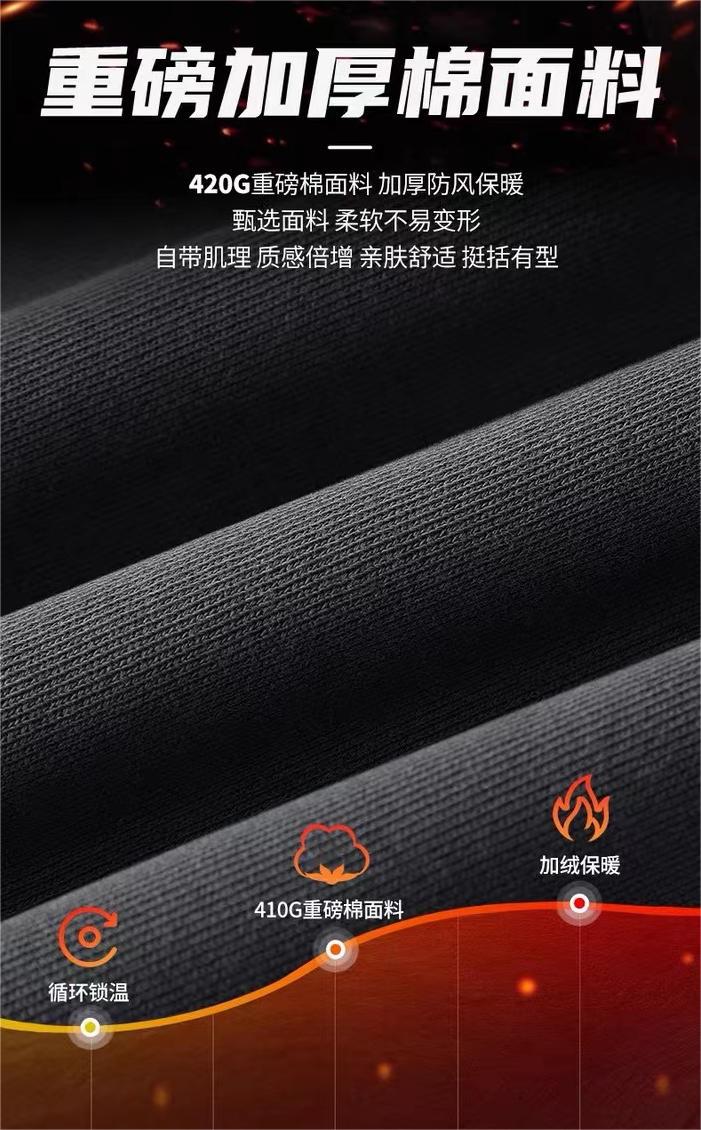 加绒卫衣男秋冬款潮牌加厚圆领宽松上衣复古重磅加厚新款卡通LOGO详情11