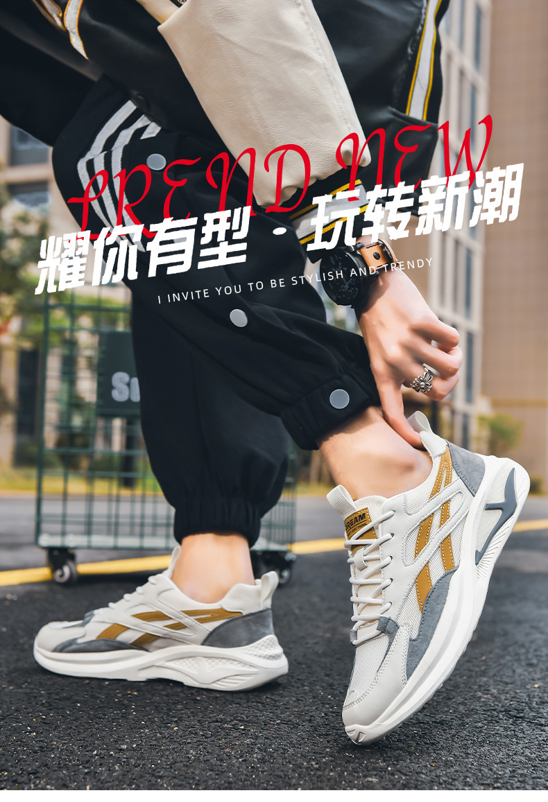 2022春季新款老爹鞋青春潮流男鞋子时尚休闲运动鞋跨境批发男鞋详情1