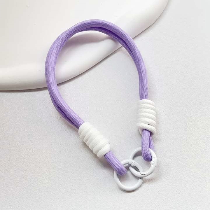 简约ins拼色编织绳短款手机挂绳ccd相机挂件手提挂饰男女腕带双扣详情9
