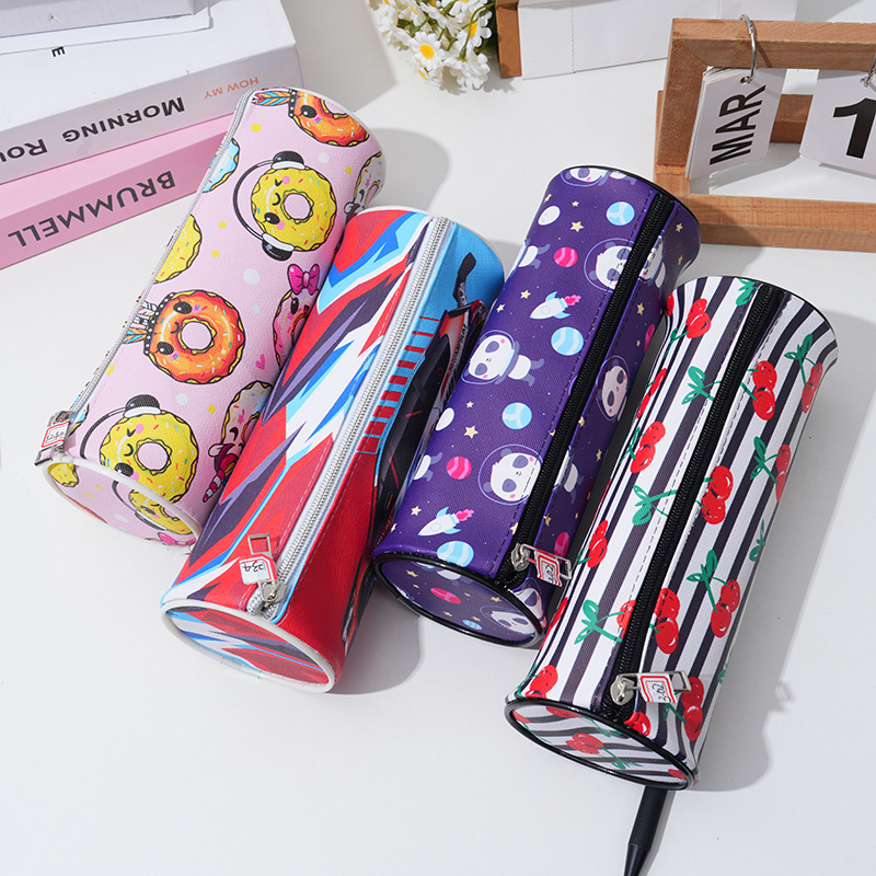 Factory direct sales of new leather grid coin purse, simple storage, popular and durable pen case pic 5