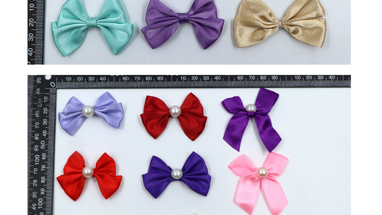 Pearl swallowtail bow wedding candy box packaging bow, professional hand-knitted woven ribbon bow headwear pic 11