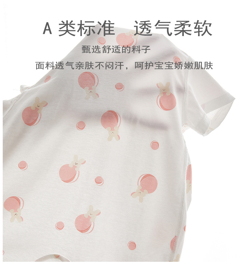 婴儿衣服新生夏季薄款纯棉短袖连体衣女宝宝夏装公主甜美可爱哈衣详情5