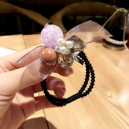 Cute hair tie, headwear and hair band, super fairy-like Korean version of Instagram influencer girl, dual-purpose hair tie, hair band and bracelet pic 10