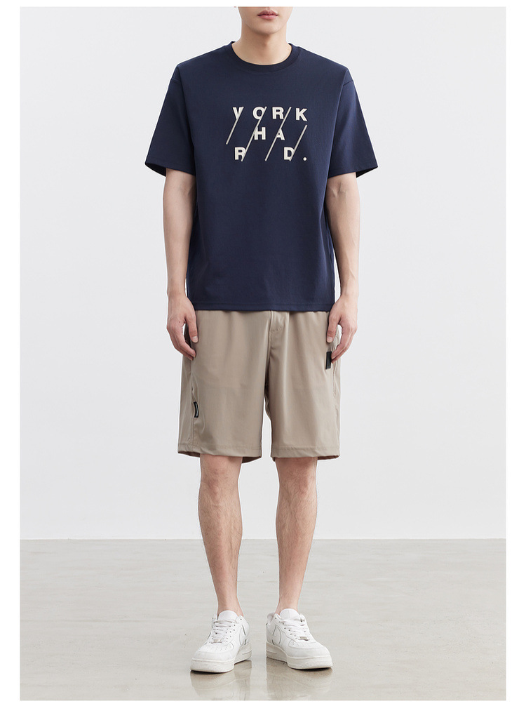 Quick-drying ice silk cotton round-neck cool-feeling foam printed short-sleeved T-shirt for men, 2024 summer new mercerized half-sleeved T-shirt pic 18