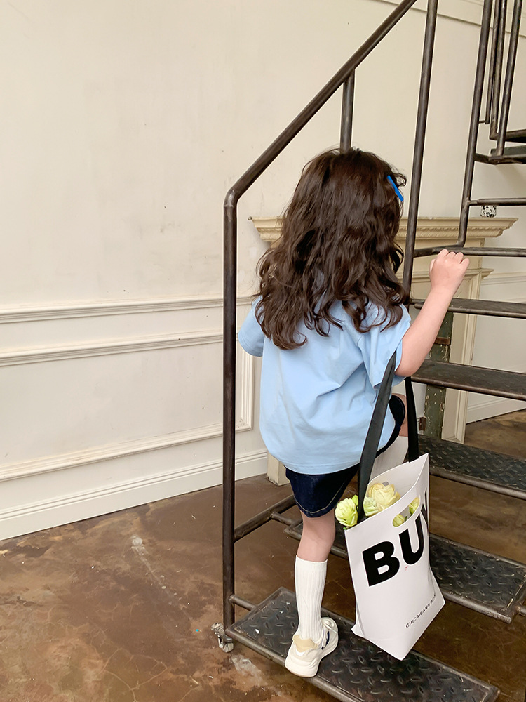 艾摩贝贝2023夏新款童装男女童宝宝可爱T恤儿童数码印花卡通短袖详情38