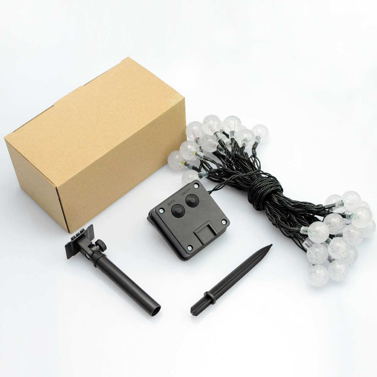 Solar light strings, 50LED light strings, pearl light strings, decorative lights, Christmas light strings, lawn lights pic 6