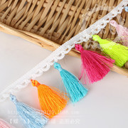 民族风蜈蚣边彩色流苏扫把花边DIY帽子围巾窗帘服装辅料花边现货织带详情6
