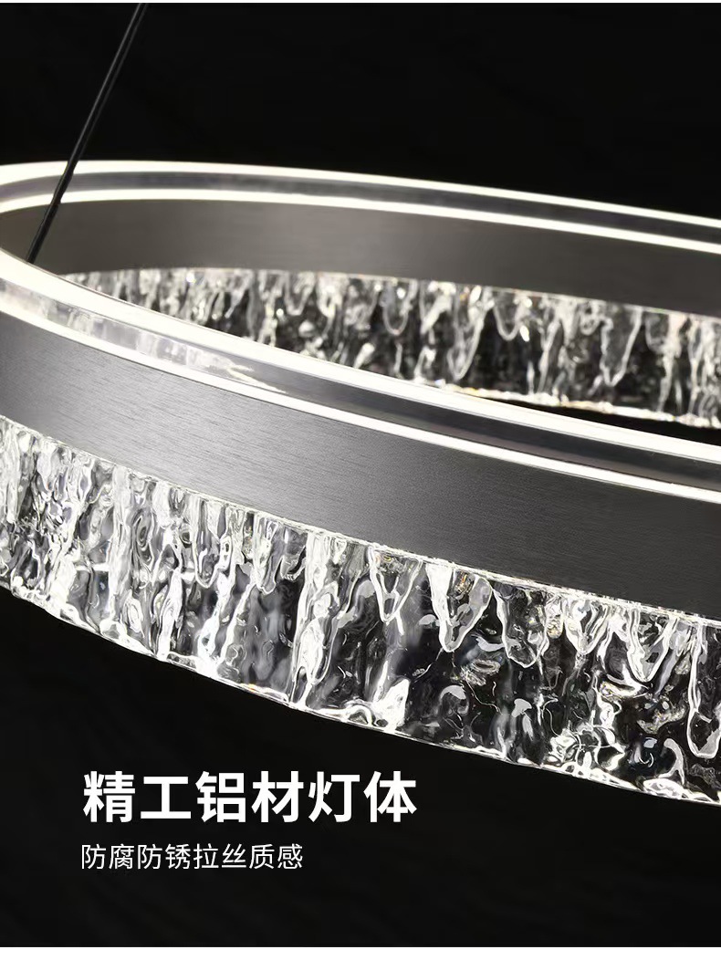 Light luxury chandelier living room lamp, modern and simple dining room lamp, grand 2024 new high-end circular main hall lamp pic 12