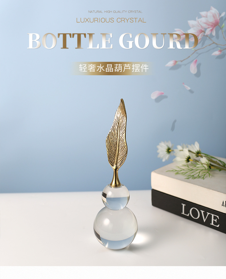 Creative crystal gourd ornaments, new Chinese-style living room, wine cabinet, study, office soft decoration and home decoration handicrafts, living room, wine cabinet, study, office opening gifts, home soft decoration ornaments pic 19