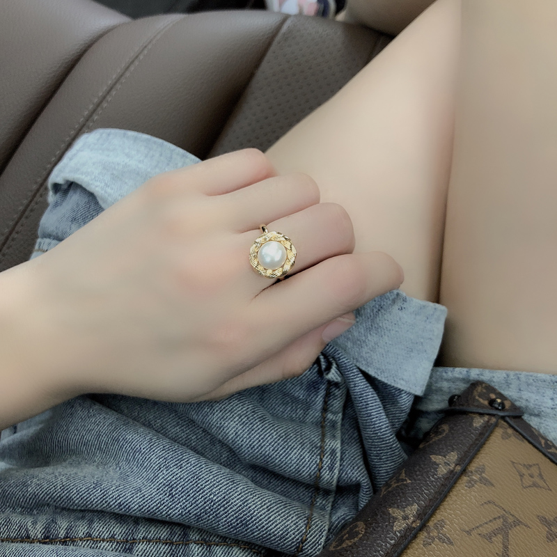 14K包金铜镀金麻花复古欧式吊坠珍珠空托耳钉戒指三件套装DIY配件详情6