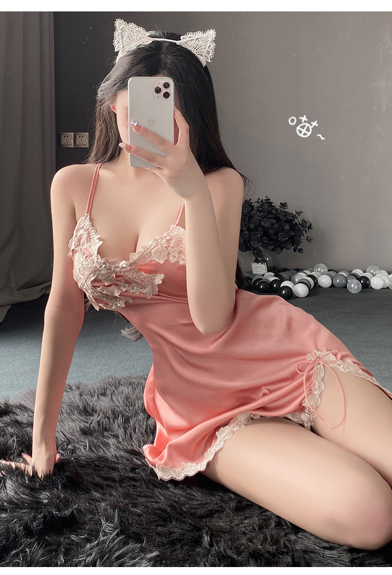 情趣内衣性感睡衣蕾丝花边诱惑吊带睡裙家居服吊带裙详情7