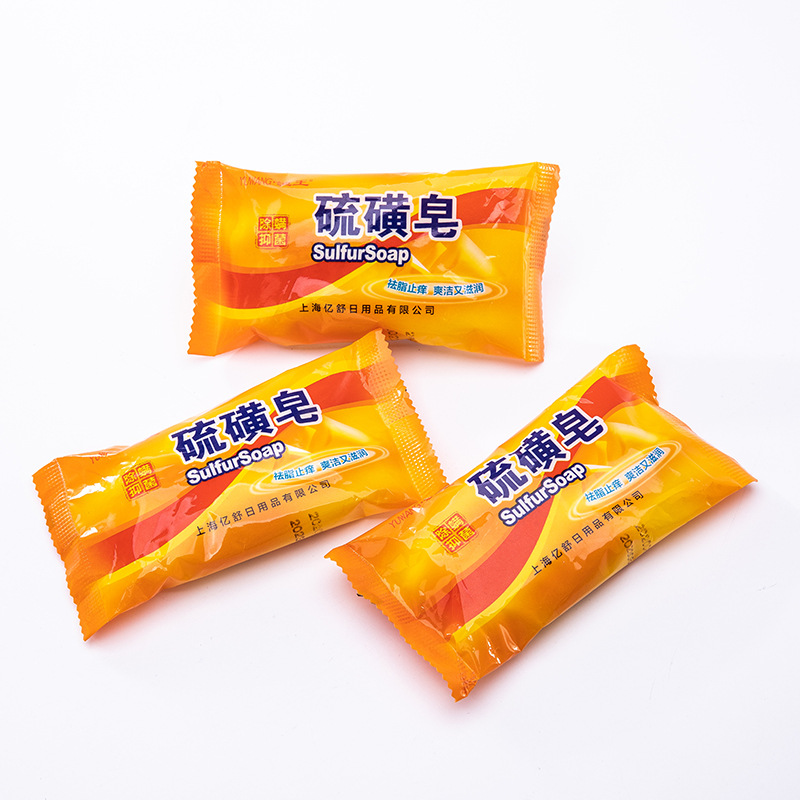 Hot-selling sulfur soap for washing face and hair, soap wholesale pic 2