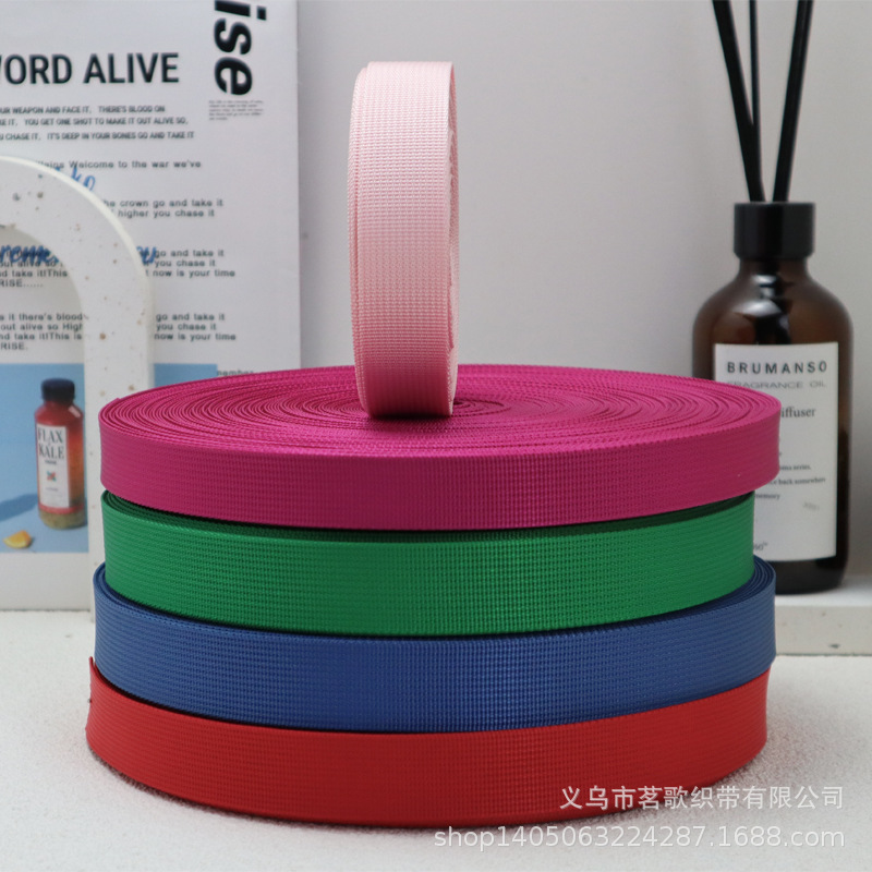 仿尼龙美国纹织带细坑纹织带彩色服装鞋材织带箱包肩带多规格现货详情6