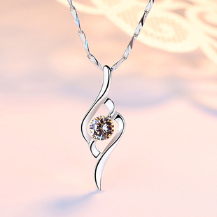 足银999纯银项链子无吊坠锁骨链简约正品999首饰冬季毛衣链批发详情3