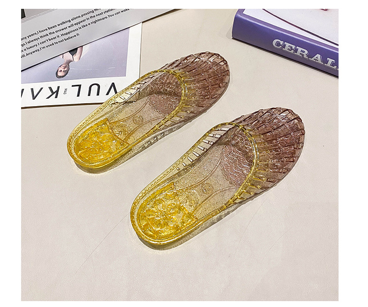 水晶拖鞋女透明洗澡防滑居家中老年妈妈凉拖鞋夏季外穿包头半拖鞋详情18