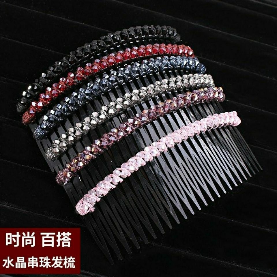 Crystal hair combs, bangs combs, upside-down hair clips, back of the head hair cliffhanger, Korean hair accessories, adult hair clips wholesale pic 4