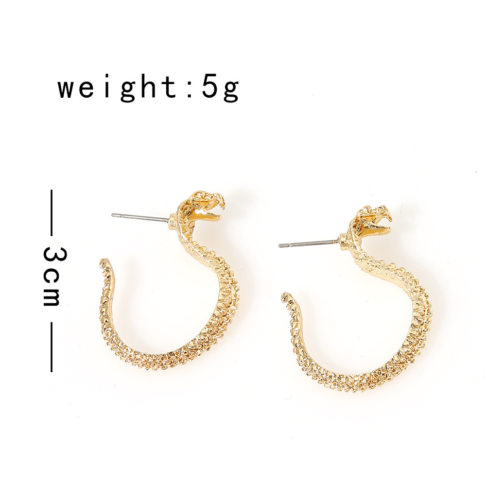 新款创意欧美时尚百搭耳环 金色个性简约日常气质女耳环耳坠详情5