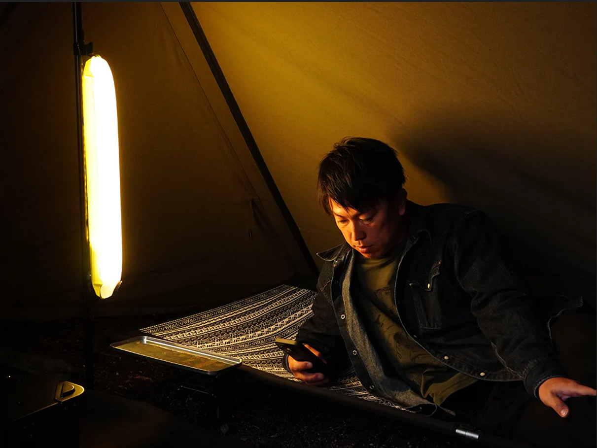 ZTARX patented outdoor folding inflatable camping lamp, solar inflatable lamp, waterproof magnetic suction column, supplementary light rod lamp pic 2
