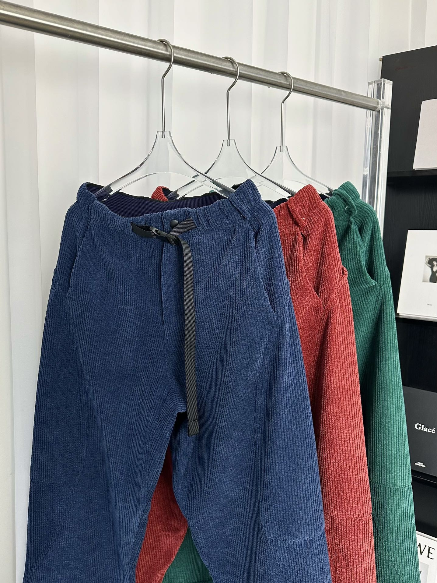 素然同款灯芯绒加绒女士宽松休闲裤素家同款高品质设计感小暖裤详情5