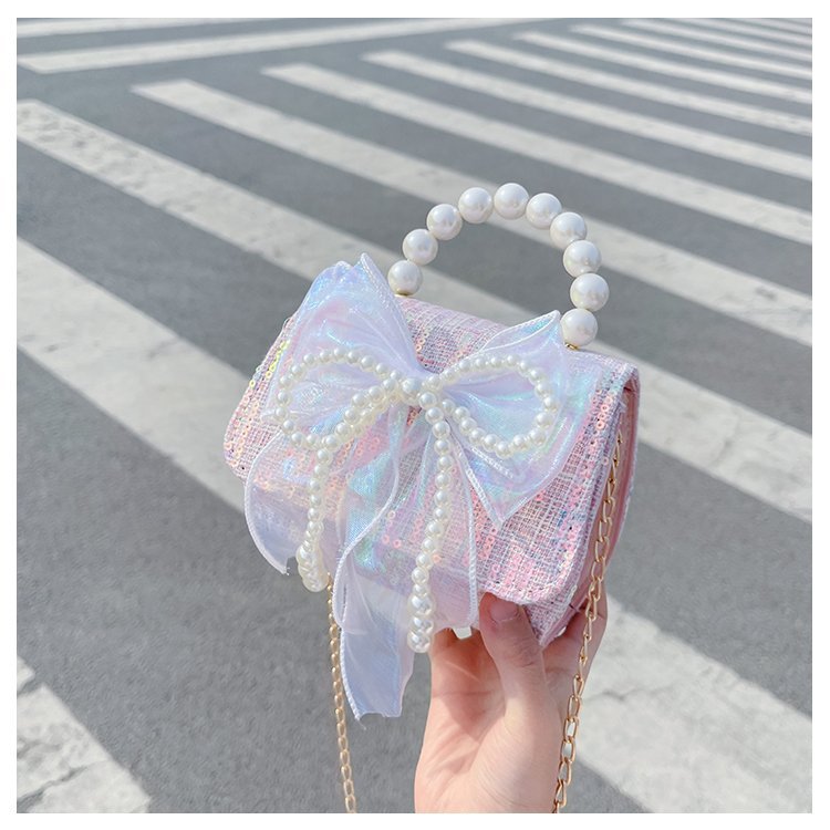 可爱女童斜挎包小香风时尚儿童手提斜背包包公主淑女珍珠包单肩包详情61