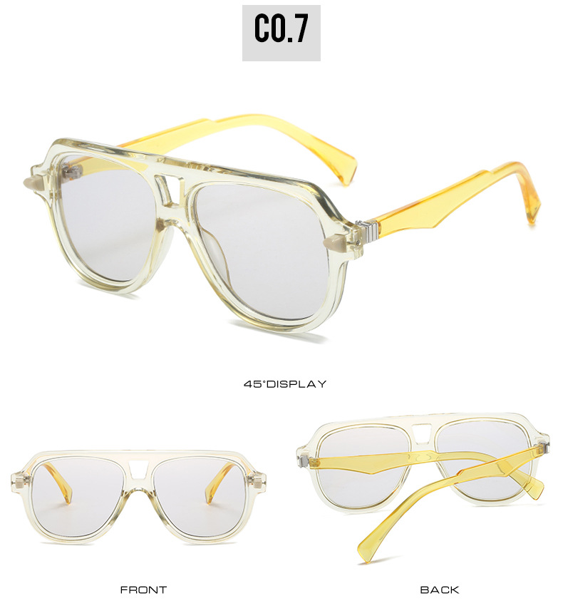 跨境新款大框墨镜欧美时尚男女蛤蟆镜简约复古款派对潮拍太阳眼镜详情13