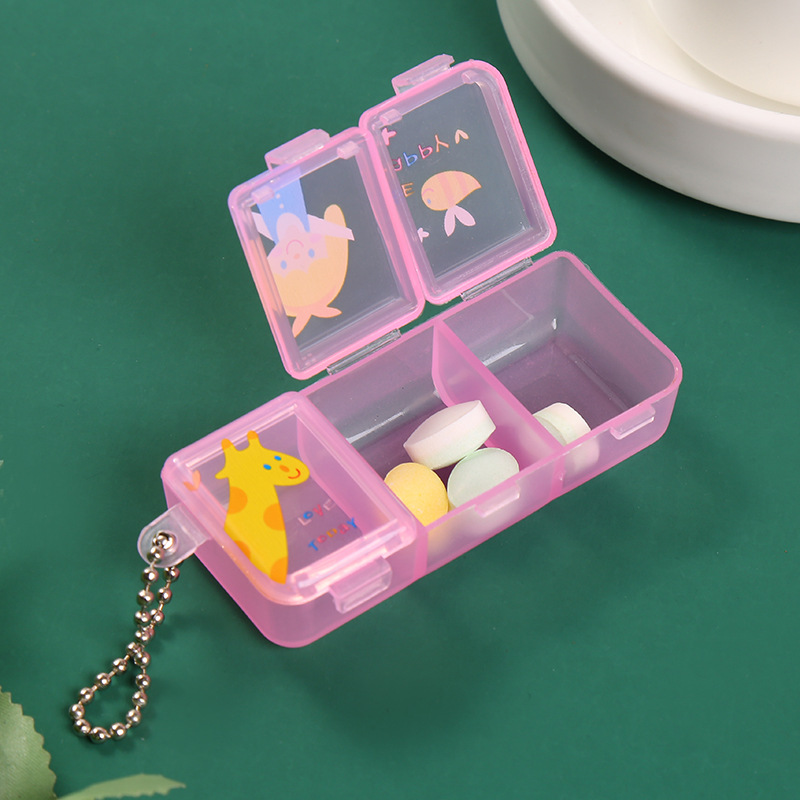 Creative cartoon pill box, simple three-compartment student one-day nutrition tablet storage box, exquisite medicine box wholesale pic 5