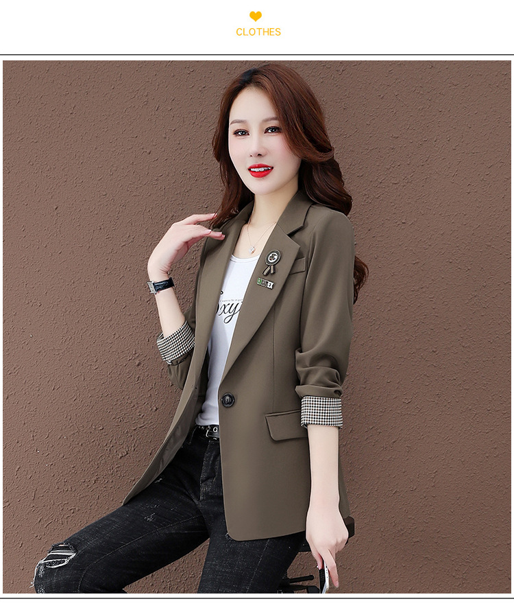 小西装外套短款2022年春秋款流行小个子气质韩版修身女士西服外穿详情17