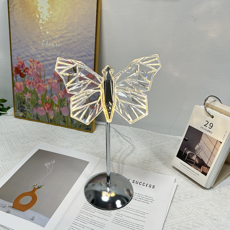 ins轻奢网红氛围灯USB小夜灯创意装饰台灯家居卧室摆件蜻蜓台灯详情20