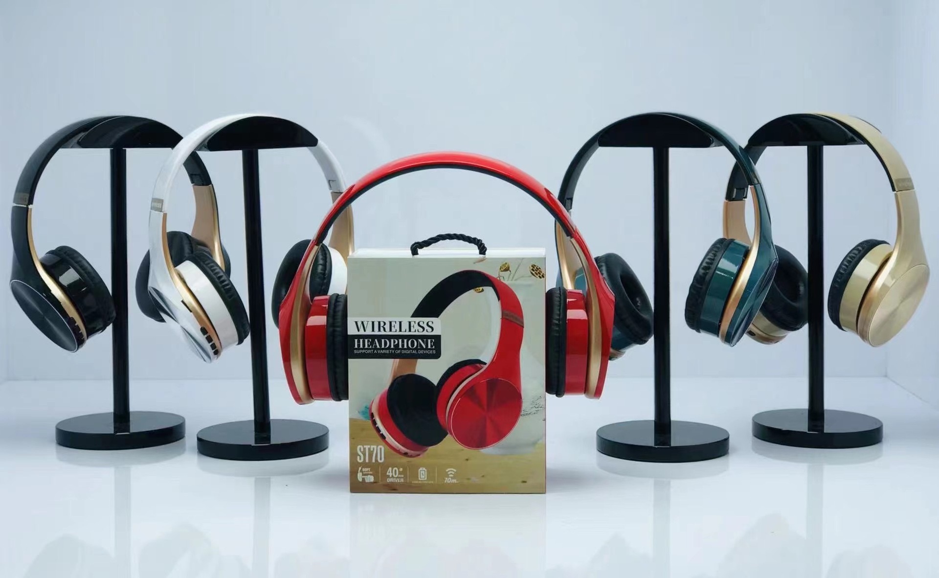 Cross-border new over-ear Bluetooth wireless headphones ST70 foldable gaming headset sports headphones manufacturer pic 13