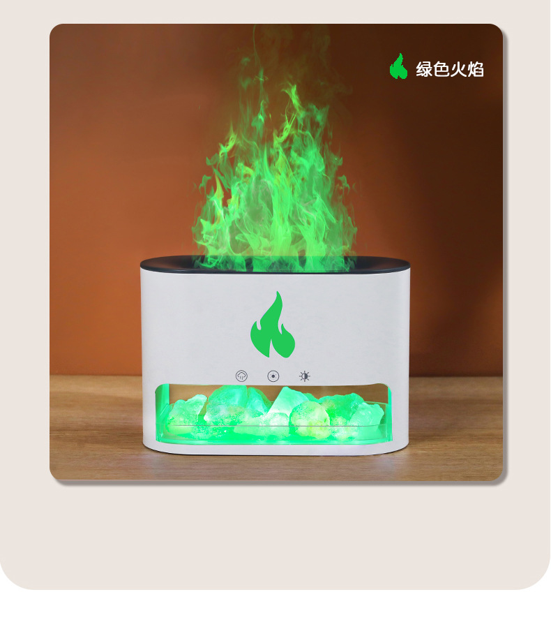New USB Flame aroma diffuser for home and office use, humidifying aroma diffuser, essential oil simulation, flame rock aroma diffuser pic 16