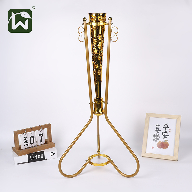 Wedding decoration baskets, welcome baskets, golden baskets, iron baskets, atmosphere setting supplies, corridor baskets, iron stand props pic 19