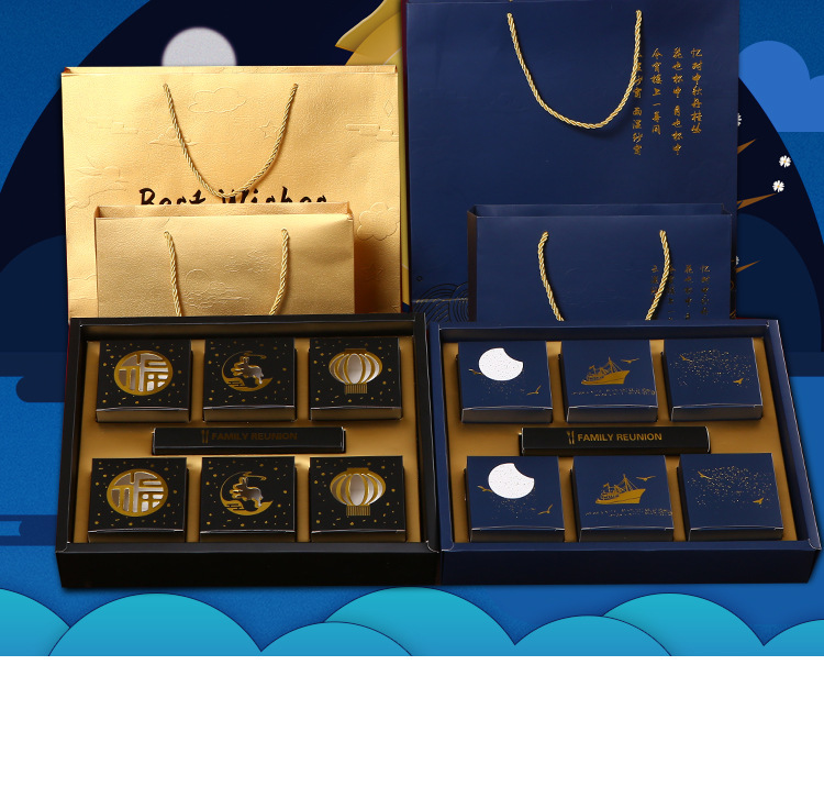 Wholesale of high-end creative packaging boxes for Mid-Autumn Festival mooncake boxes, 4/6/8 pieces each, empty boxes, hand-held Mid-Autumn Festival gifts pic 5
