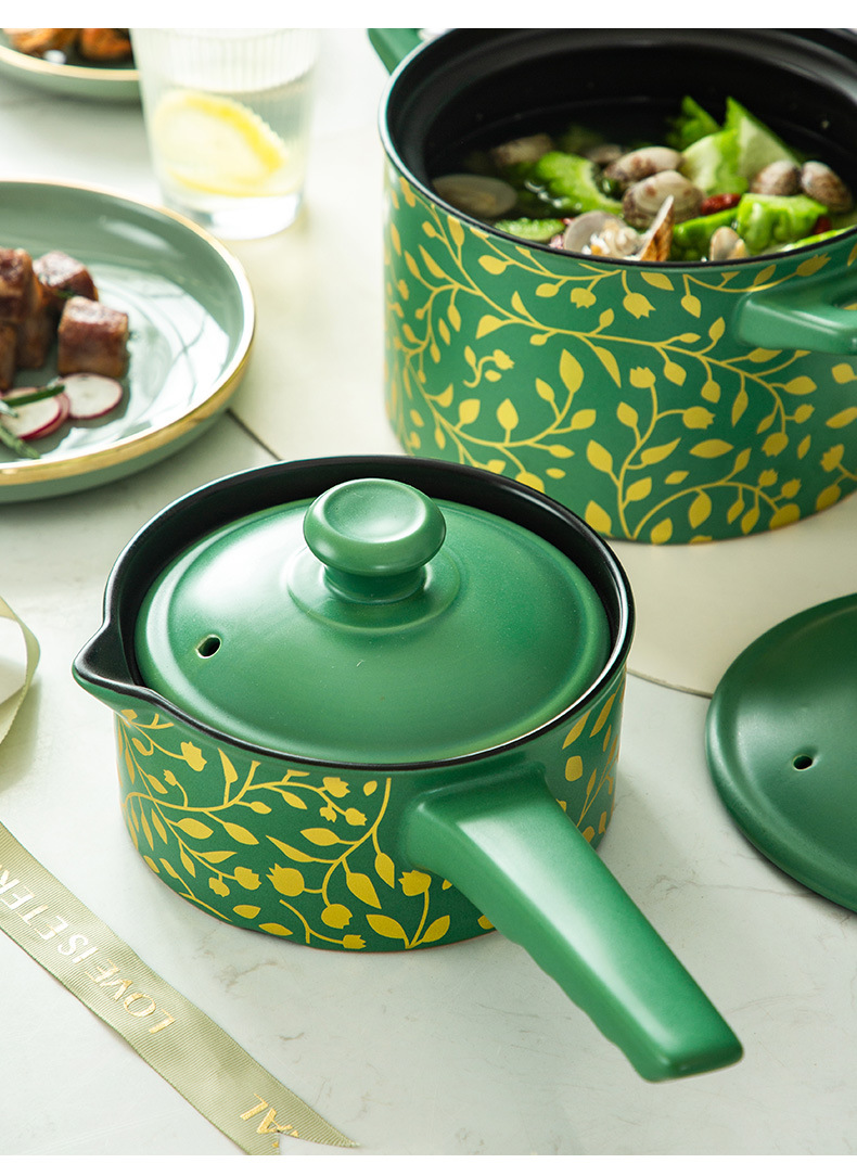 CNNB clay pot stew pot, household gas ceramic soup pot, small high-temperature resistant 煲仔饭 pot, stone pot for making soup, clay pot pic 17