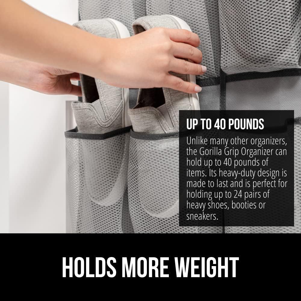 跨境热卖24格门后挂袋储物袋收纳袋鞋子收纳袋多层网格收纳挂袋详情12