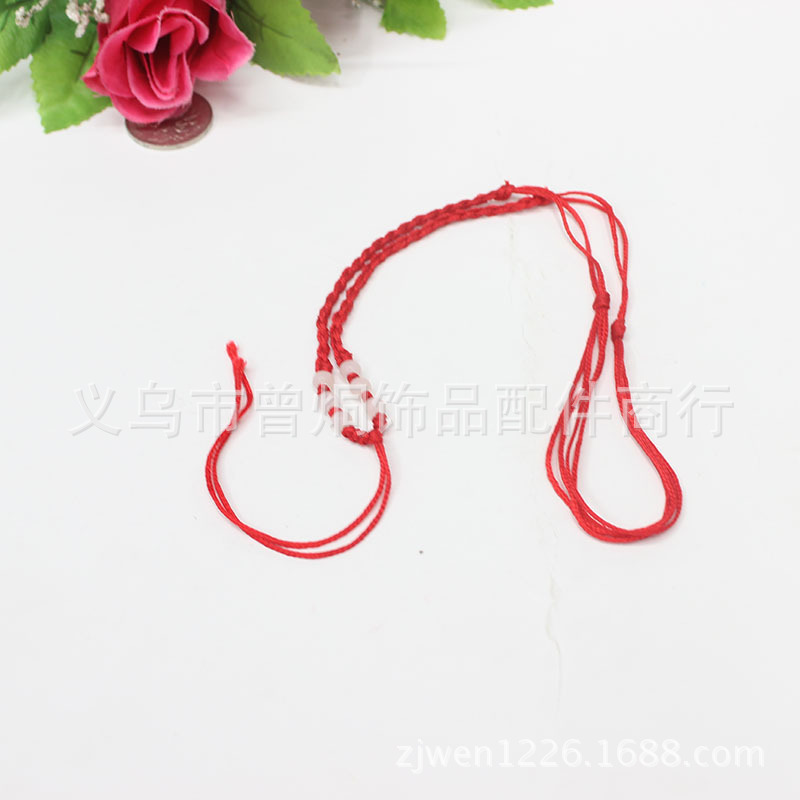 一元红绳玉珠项链配件 红线玉珠吊坠绳子 配件饰品 一元批发详情8
