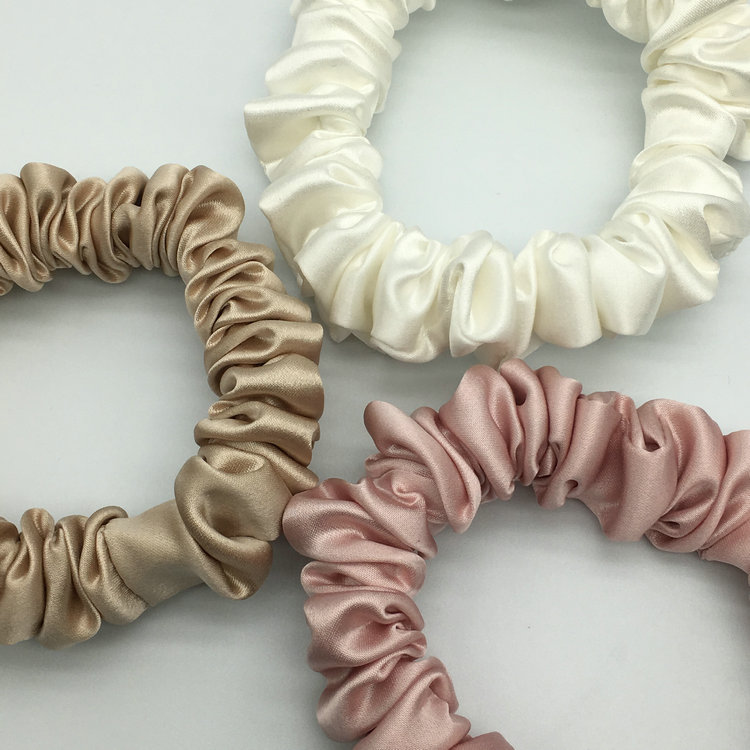 2cm large intestine hair band, 22mm bright silk hair band, 100mm mulberry silk hair tie, hair rope, leather band pic 7