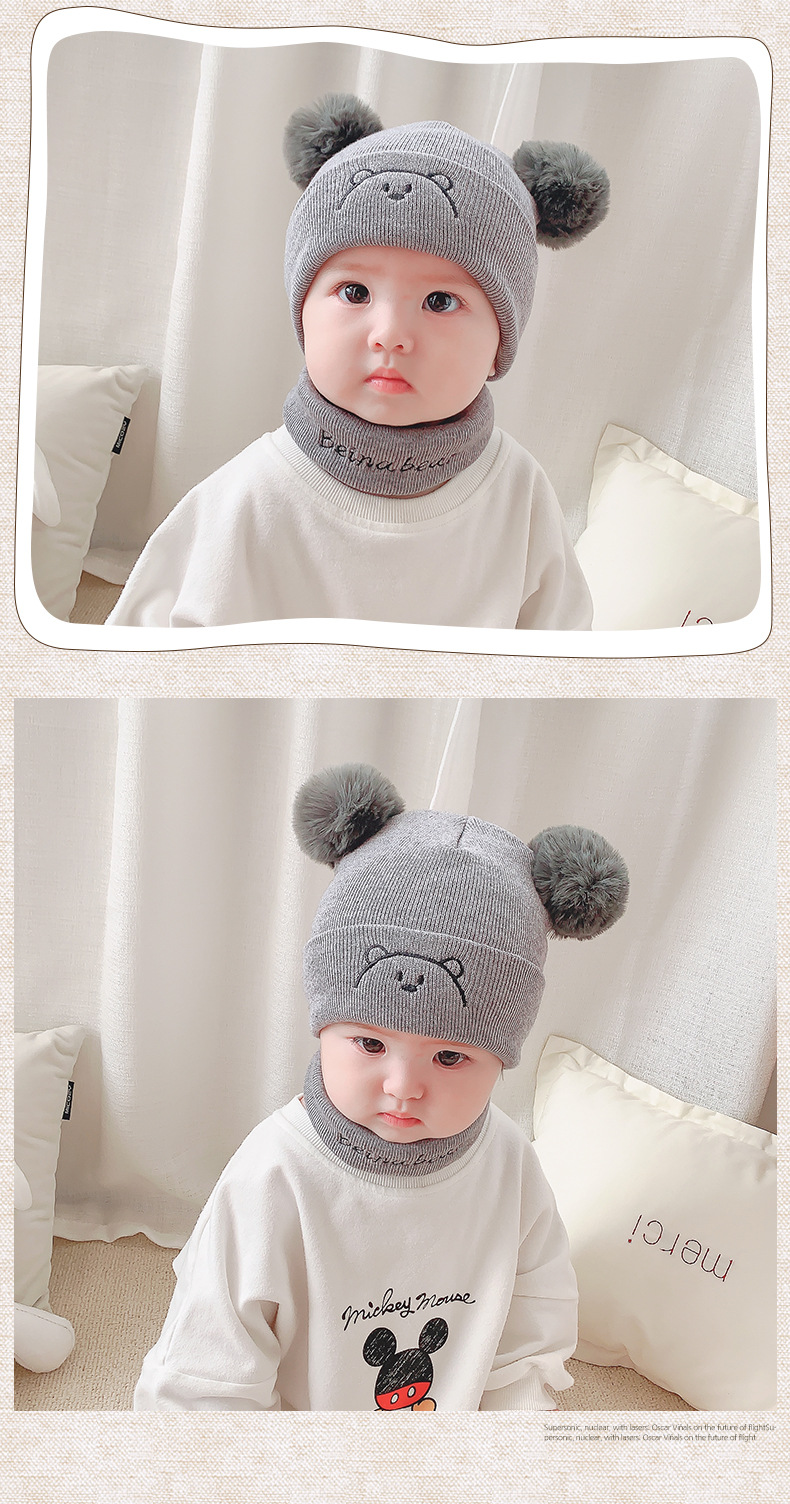 Winter hat, warm hat, baby hat, cap, double ball bear hat, cap pic 11