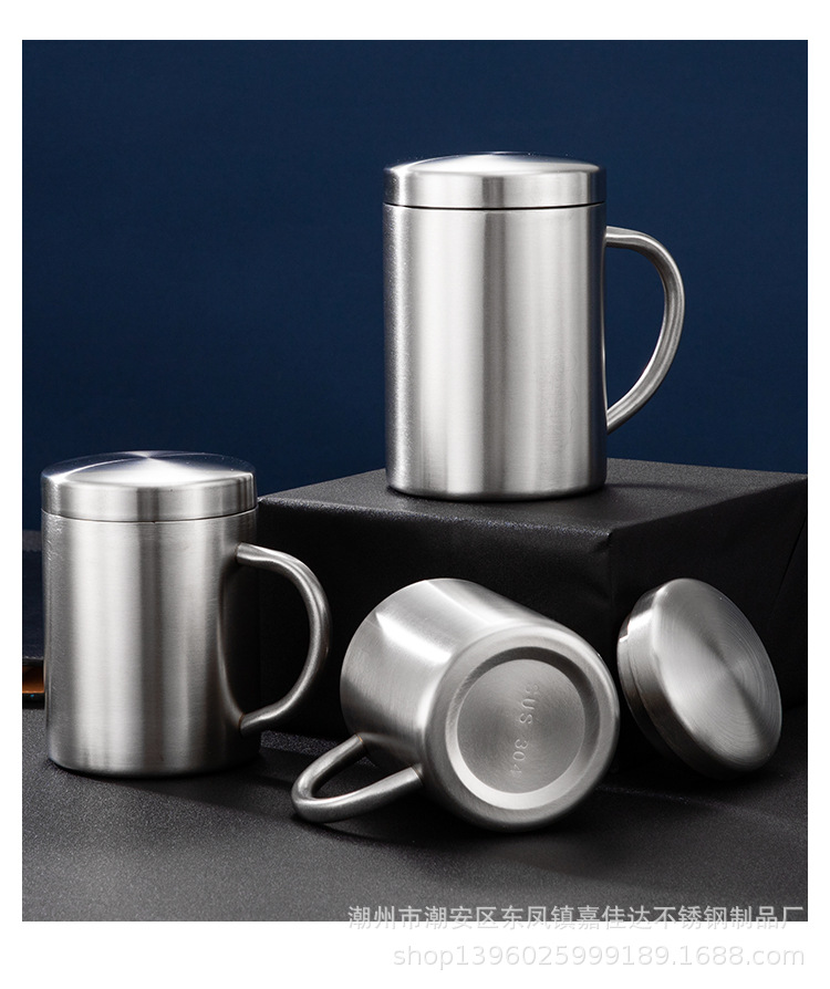 316不锈钢马克杯双层隔热杯办公室儿童杯子咖啡杯304不锈钢水杯详情19