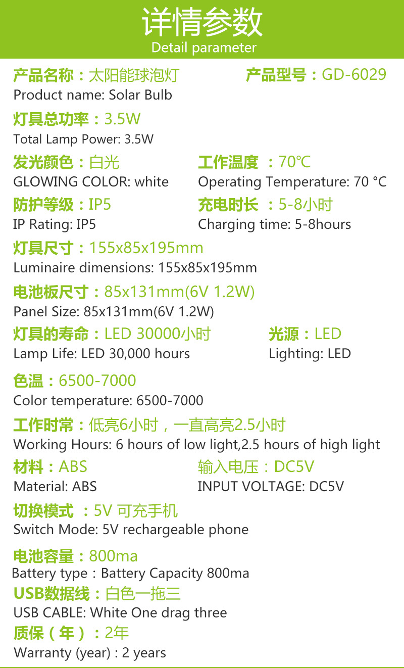The manufacturer supplies solar bulb lamps, led charging bulbs, night market stalls, ubs mobile charging bulb lamps pic 6