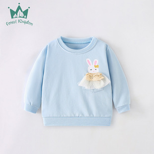 女童卫衣宽松春秋款儿童纯棉长袖上衣欧美童装女宝宝衣服一件代发详情4