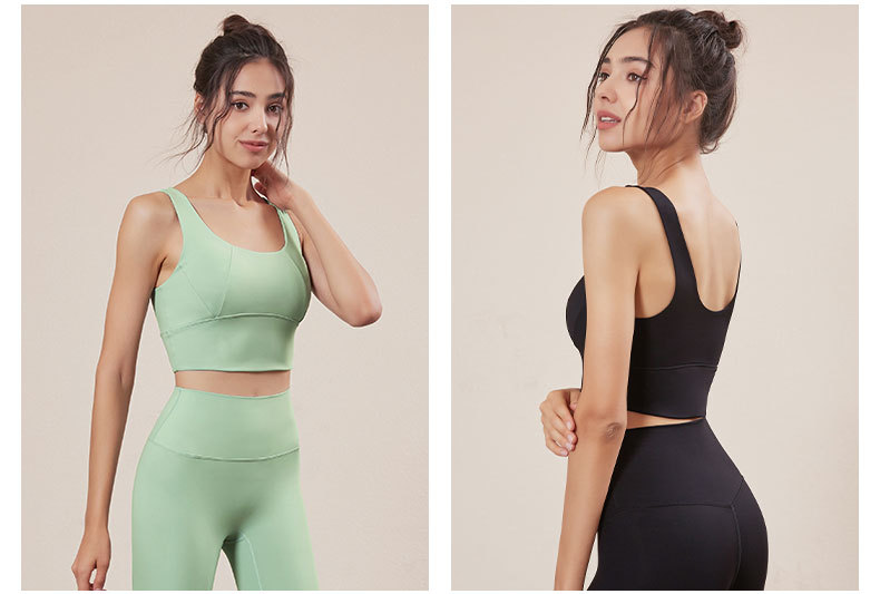 跨境新款莱卡纤维健身运动文胸防震跑步瑜伽背心运动内衣瑜伽服女详情44