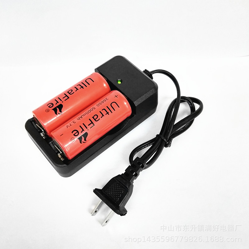 Powerful flashlight with cable, dual-slot 18650 dual-socket charger, 18650 lithium battery, 26650 battery charger pic 8