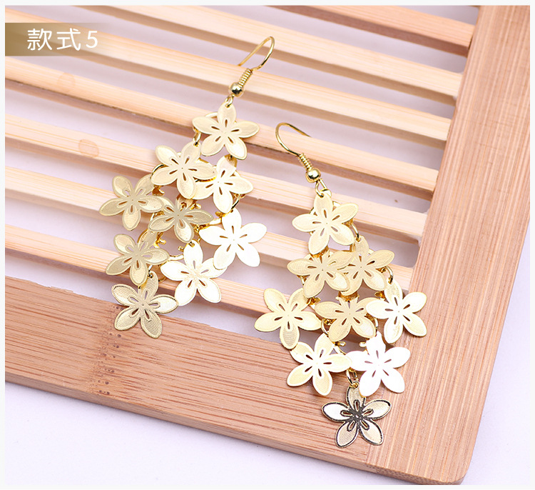 New fashionable and fresh floral color-blocking earrings and pendants, multi-layered eco-friendly tassel earrings and other DIY accessories pic 11