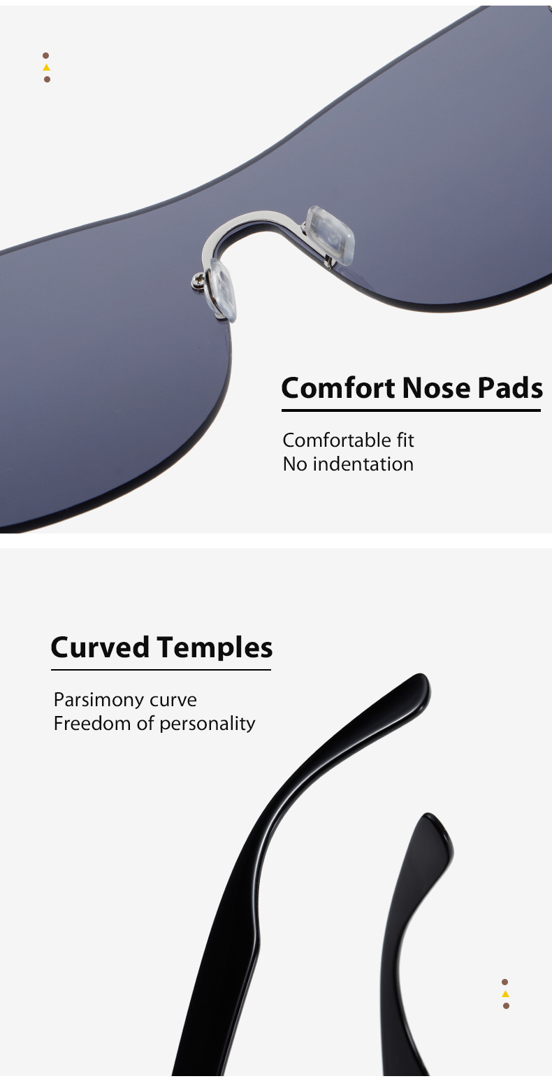 8213 Frameless one-piece lens sunglasses for men and women, cycling, sports and fashion, European and American cross-border Amazon UV400 trend pic 9