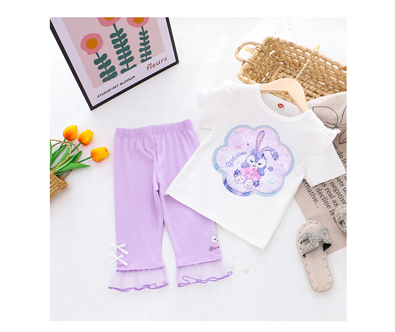 2024童装夏装新款女童短袖T恤体恤女童变色亮片上衣厂家一件代发详情14