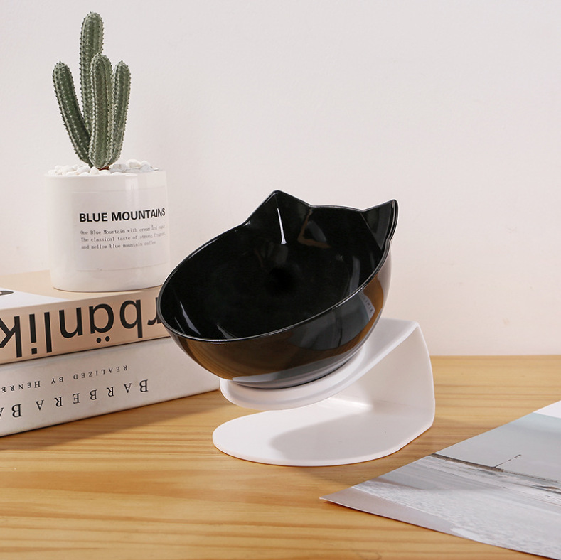 New slanted CAT BOWL, cat food bowl, cat ear bowl, slanted transparent single bowl, cat bowl, pet bowl in stock for wholesale pic 7