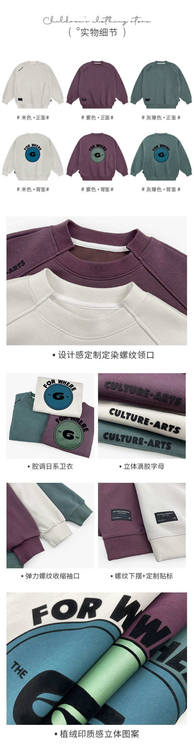 童装2024新款卫衣儿童卫衣男童时髦潮打底衫韩版宝宝上衣男孩宽松详情3