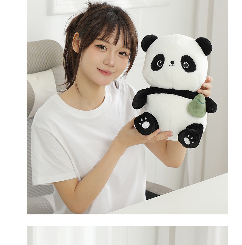 卡通熊猫竹子变形枕创意u型枕办公室午睡枕泡沫粒子护颈枕两用枕详情7