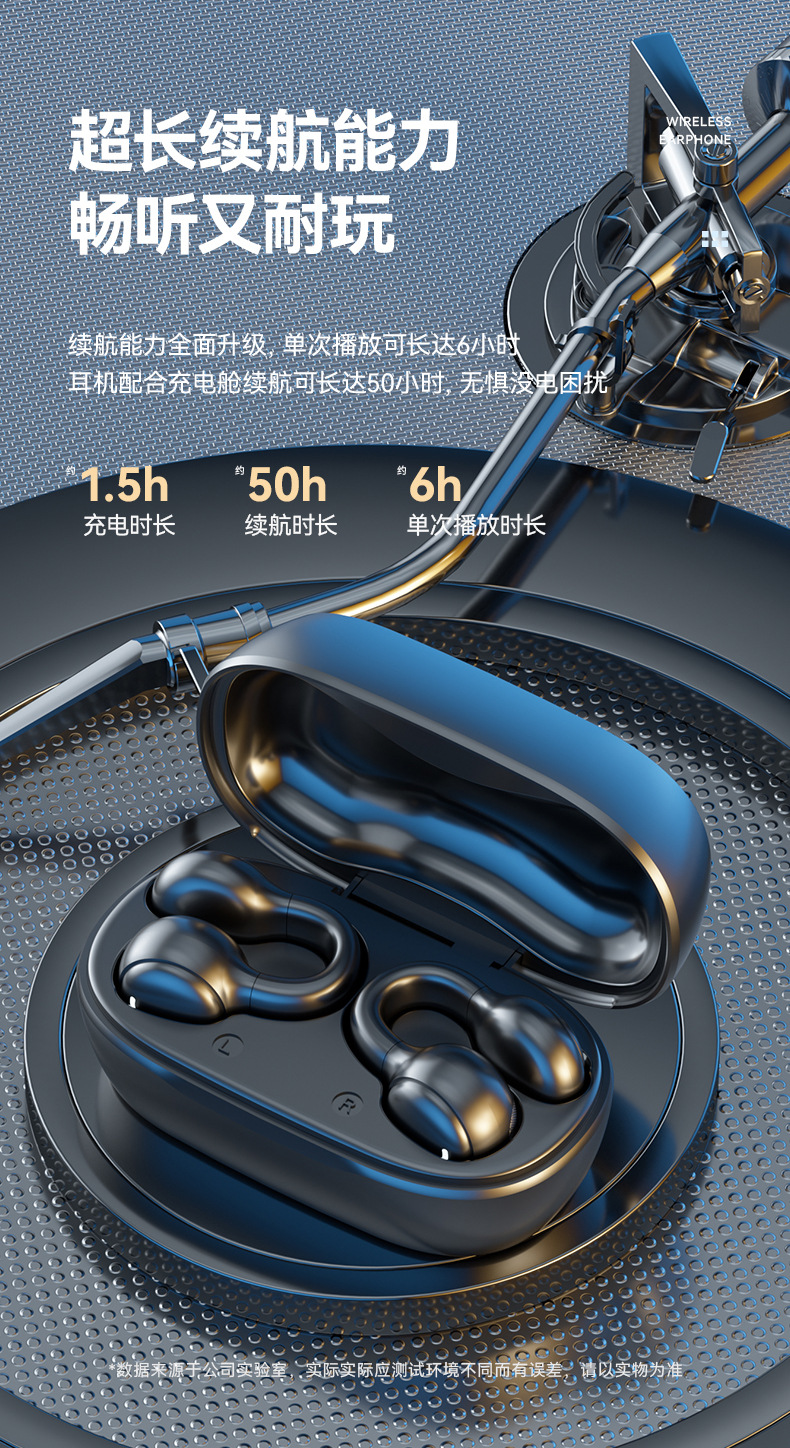 M47新款耳夹式蓝牙耳机 高尔夫球款 不入耳私模数显tws无线音乐运动耳机批发 高品质音质体验详情24